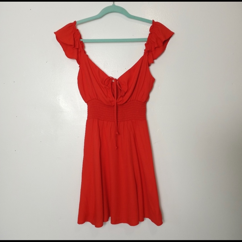 Reformation mini red dress